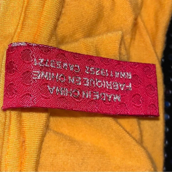 Apple Bottoms Logo Tee T Shirt XL Rhinestone Spell Out Studded  BUTTER YELLOW - Picture 9 of 11